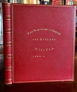 ÁLBUM DE PRESENTACIÓN 1884 The NORTHAMPTONSHIRE & RUTLAND MILICIA encuadernado en cuero - Imagen 1 de 4