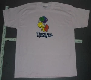 VINTAGE T-SHIRT ZUM AUFBÜGELN NEU JUGEND LARGE 14-16 TWEETY GLITZER - Bild 1 von 3