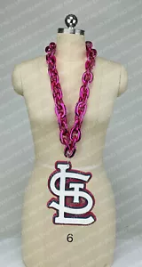 New MLB ST LOUIS CARDINALS HOT PINK Jumbo Big Fan Chain Necklace Foam MI USA - Picture 1 of 3