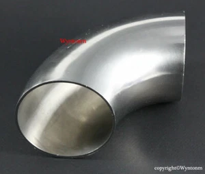 Tubo de volteo de válvula de volteo de acero inoxidable 1 1/2" 38 mm OD 90 grados codo 304 - Imagen 1 de 4
