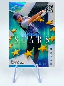 COLLIN MORIKAWA RC 2021 Leaf XRC Young Stars Platinum #98/99 🔥 Golf No 3 Rank - Picture 1 of 2