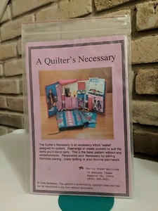 A Quilters Necessary A Trifold Wallet Sewing Supplies Pattern By Cindy Blackburn - Picture 1 of 2