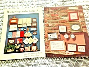 CROSS STITCH PATTERN BOOK   LOT OF 2  BORDERS FOR TOWELS AND FRIENDS SAYINGS - Picture 1 of 3