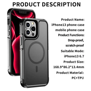 iPhone 12/13pro/pro max /mini mit Magsafe Magnetic Bumper Case Stoßfest hülle - Bild 1 von 6