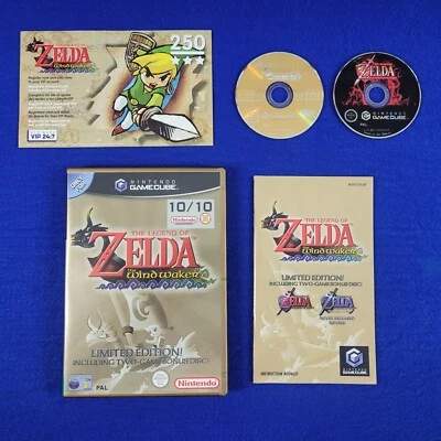 gamecube ZELDA The WIND WAKER Limited Edition + Ocarina Of Time Master Quest PAL - Bild 1 von 4