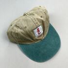 Vintage Skater Hat Cap Strapback Tan Green Club I 6 Panel Cotton Adjustable 90s