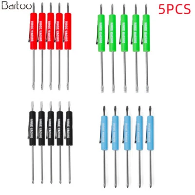 5X Mini Screwdriver Flat Tip with Phillips Top and Pocket Clip Same as Snap-on - Image 1 of 4
