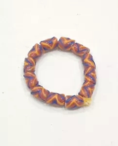 Pulsera de cuentas de vidrio Krobo africano Ghana África Occidental - Imagen 1 de 2