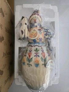 Jim Shore Heartwood Creek "Winter's Friend" Schneemann + Katze Enesco Figur - Bild 1 von 9