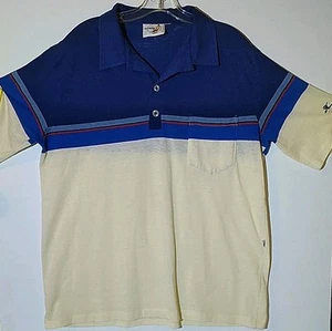 Vtg 80s Hobie Surf Striped Thin Polo Shirt Made in USA SZ XL Vintage Excellent - Picture 1 of 10