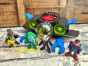 Imaginext DC Superheroes Bat Sub With Batman + Killer Croc Figure - BatSub - Picture 1 of 6