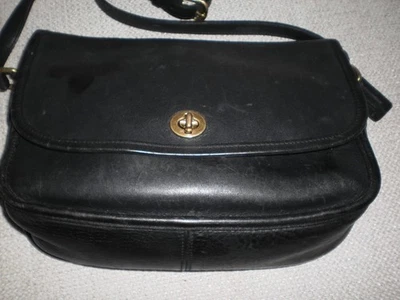AUTH VTGE COACH CITY BAG #9790 BLACK LEATHER SHOULDER BAG, CROSSBODY EUC - Image 1 of 4