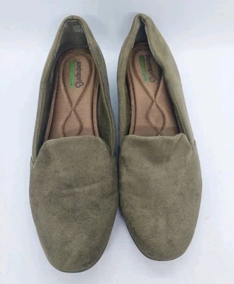 Zapatos informales sin cordones BareTraps Janine Mocasín para mujer talla 8,5 M tela verde oliva Foto 1 de 4