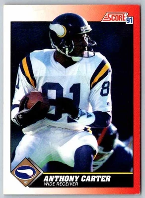 1991 Score Anthony Carter #182  Football Card - Image 1 of 2