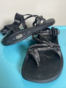 Sandalias Chaco para mujer 9 Zvolve X senderismo tiras tela negra puntera lazo w9 J106664 - Imagen 1 de 9
