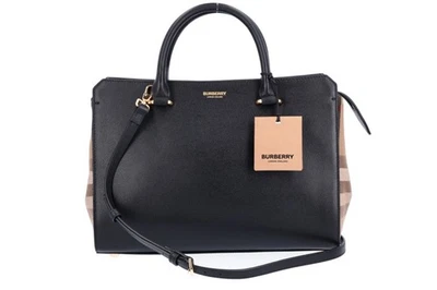 Burberry Banwell Check Details Calfskin Leather Two Way Crossbody Bag - Image 1 of 4