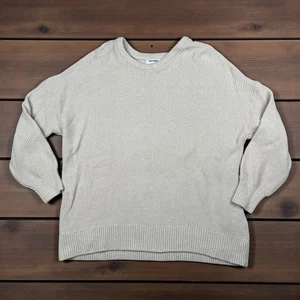 Women's Old Navy Sweater Sz XL Tunic Length Oversized Pullover Knit Oatmeal - Picture 1 of 7