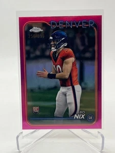 2024 TOPPS CHROME BO NIX RC MAGENTA REFRACTOR #D 250/399 SP BRONCOS - Picture 1 of 1