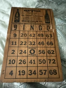 Partial Ginger ale Magnolia 6093 Bingo Wooden Card - Picture 1 of 8