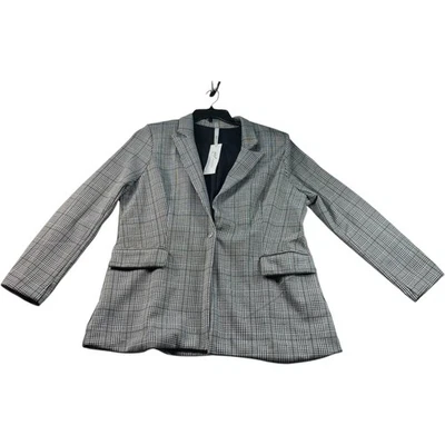 NY Collection Blazer Womens Size  XL Petite PXL Black Gray Long Sleeve  New - Image 1 of 4