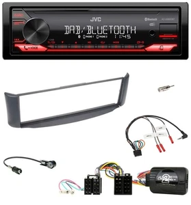 JVC Bluetooth USB DAB Lenkrad Autoradio für Smart ForTwo 2004-07 grau - Bild 1 von 10