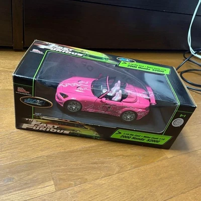 RACING CHAMPION 1/18 Scale Model Car 2000 Honda S2000 Pink Used Boxed Japan - Image 1 of 3