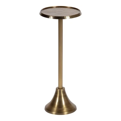 Sanzo Bohemian Side Table, 9 x 9 x 23, Gold, Decorative Pedestal End Table fo... - Image 1 of 4