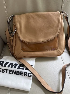 Bolso Bandolera Aimee Kestenberg Jackie Vachetta Cuero Tostado AK3505 Nuevo $248 Foto 1 de 4