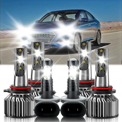 Kit de bombilla LED alta baja + luz antiniebla 6500 k para Hyundai Accent 2014-2018 Foto 1 de 4