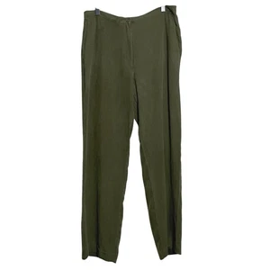 Pantalone donna seta Lauren Ralph Lauren vintage 12 verde accademia anni 90 amici - Foto 1 di 10