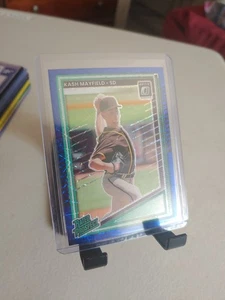 Kash Mayfield 2025 Donruss Optic Prizm Blue Velocity Holo Rated RC # 183 - Picture 1 of 2
