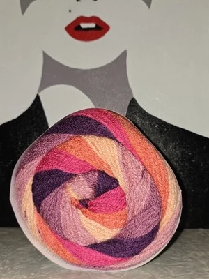 Caron Cinnamon Swirl Cakes Yarn, BERRY RIPPLE - NEW - Image 1 of 4