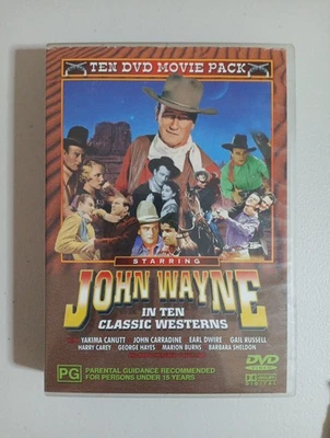 John Wayne 10 Movie DVD Movie Pack  All Region Western Cowboy Hollywood Vintage - Image 1 of 4