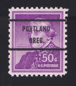 1051a Liberty "Susan Anthony" 50c Portland Oreg Bureau Precancel MNH OG Scarce! - Picture 1 of 1