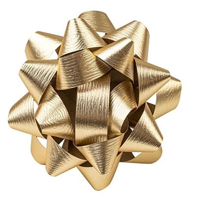  Surtido de arco de regalo de papel - patrón dorado para cumpleaños, Navidad, 12 piezas - dorado Foto 1 de 4