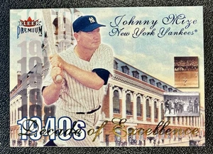 2001 Fleer Premium 1940's Decade Of Excellence JOHNNY MIZE #6de MLB HOF Yankees - Picture 1 of 4