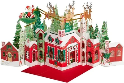 Papel Maravilla Pop Up Jumbo Tarjeta de Navidad Decoración de Mesa de Vacaciones (Pliegue de Acordeón Foto 1 de 4