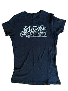 Rare PSYCHO WHITE 2012 Travis Barker Yelawolf Women’s T-Shirt Top Sz L - Picture 1 of 6