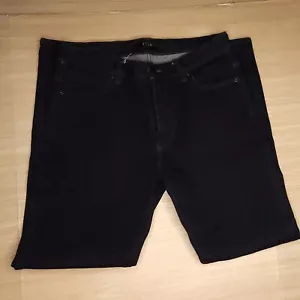NEUW Dark Wash Lou Slim Button Fly Jeans 32X27 ALTERED - Picture 1 of 10