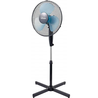 Ventilador de pie negro Ardes Easy Ø40 cm con aspas turquesas 50W 3 velocidades - Imagen 1 de 4