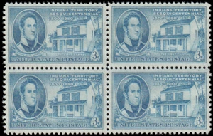 US Stamp #996 - 1950 3¢ Indiana Territory Issue,  EzGrade™ XF MNH (Block of 4) - Picture 1 of 3