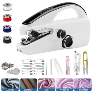 DIY Sewing Machine Mini Electric Stitch Portable Hand Cordless Travel Household - Picture 1 of 6
