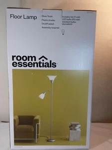Room Essentials Floor Lamp Silver Finish - Picture 1 of 3