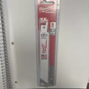 Milwaukee Sawzall 5pk blades 6" 8-12TPI - Picture 1 of 3