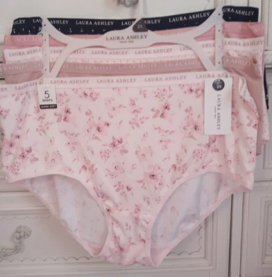 Paquete de 5 bragas calzoncillos LAURA ASHLEY para mujer talla grande ropa interior talla 1X / 2X nuevas con etiquetas Foto 1 de 4