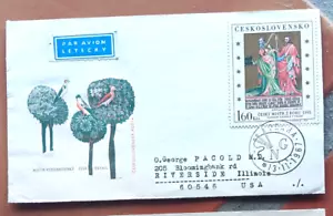 CZECHOSLOVAKIA GORGEOUS ARTWORK CESKY MISTR Z ROKU  STAMP  1967 FDC - Picture 1 of 2