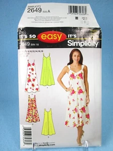 Simplicity Muster 2649 Misses Sommerkleid in zwei Längen - Bild 1 von 3