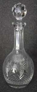 LOVELY VINTAGE SIGNED WEDGWOOD "MAJESTY" CRYSTAL WINE DECANTER W FACETED STOPPER - Picture 1 of 6