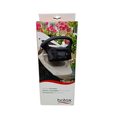 Britax Cochecito Organizador Negro Porta Bebidas Bolsillos Cierre Magnético Plegable Foto 1 de 3