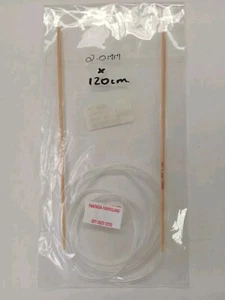 BAMBOO 2MM 120CM CIRCULAR TWIN PIN KNITTING NEEDLES - Picture 1 of 2